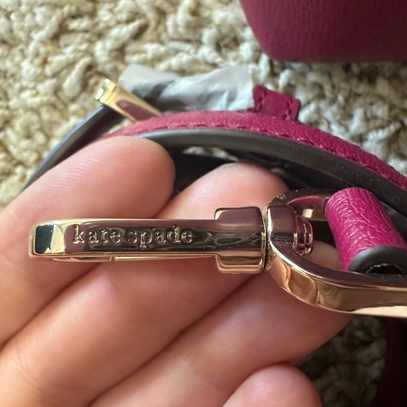 Kate Spade Deep Red Tote Bag with Crossbody Straps - Picture 7 of 14